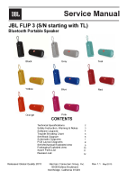 JBL Flip 3 - Service manual